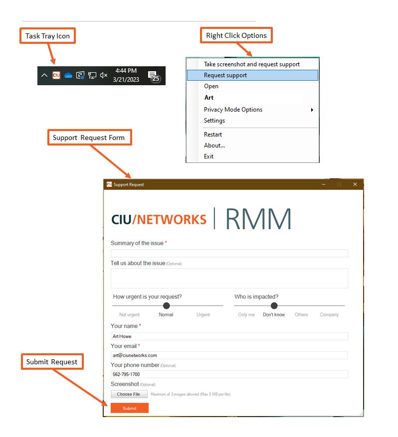 Create Ticket Example